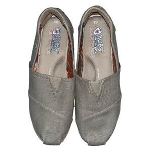 Skechers Bob’s memory foam‎ taupe wedges arch pillow slip on shoes 8